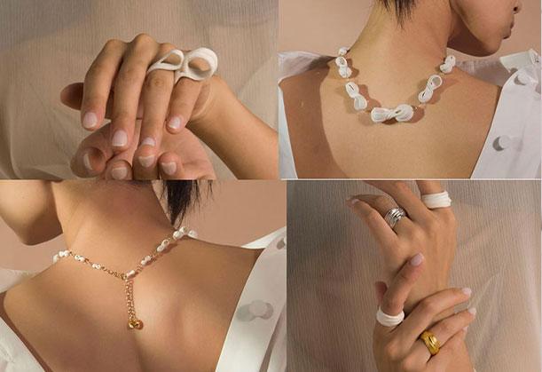 Candy melon jewelry model wearing display